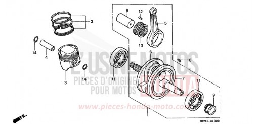 ALBERO MOTORE/PISTONE XLR125RW di 1998